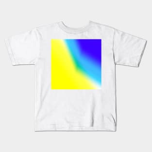 Yellow blue green abstract texture art Kids T-Shirt